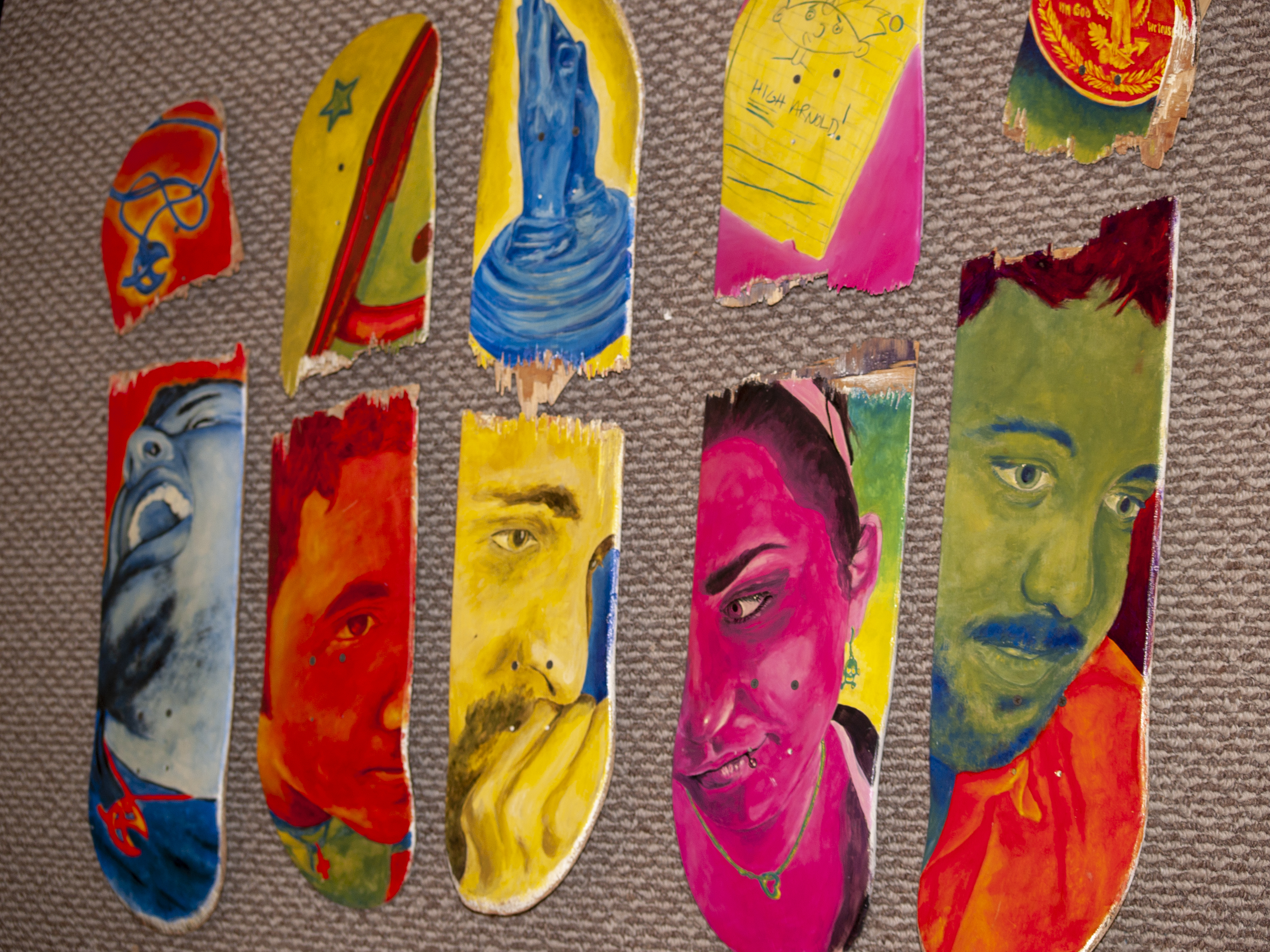Acrylic on Skateboards
