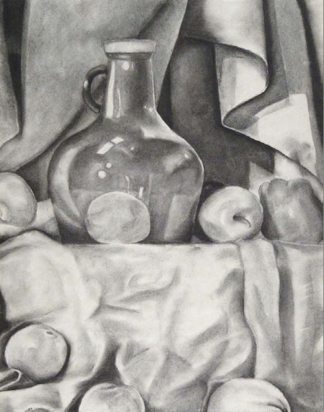 Charcoal on Newsprint